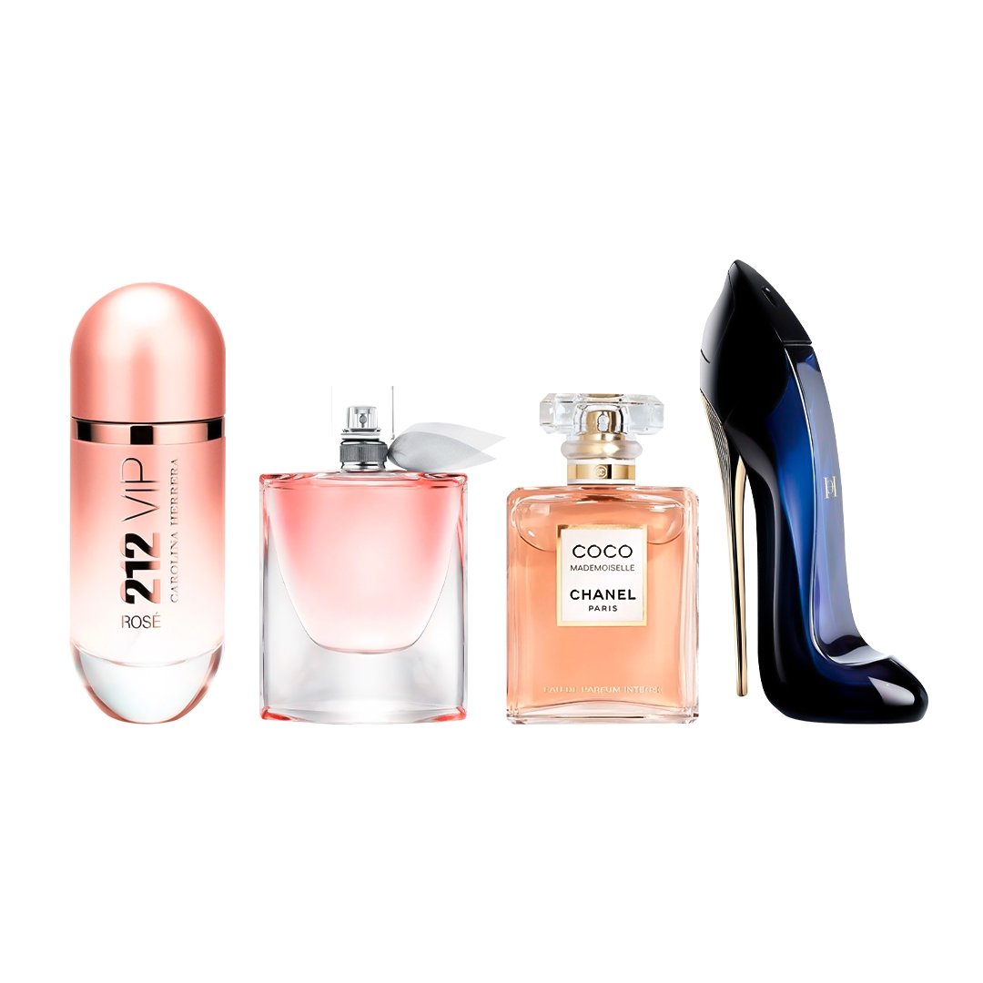 Promoção Pague 1 leve 4 - 212 VIP Rosé, La Vie est Belle, Mademoiselle e Good Girl - 100ml cada