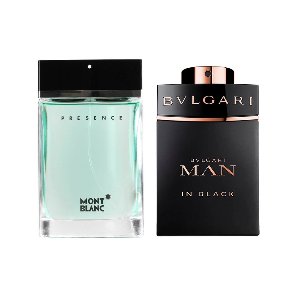 Combo de Perfumes Mont Blanc Presence e Bvlgari MAN in Black