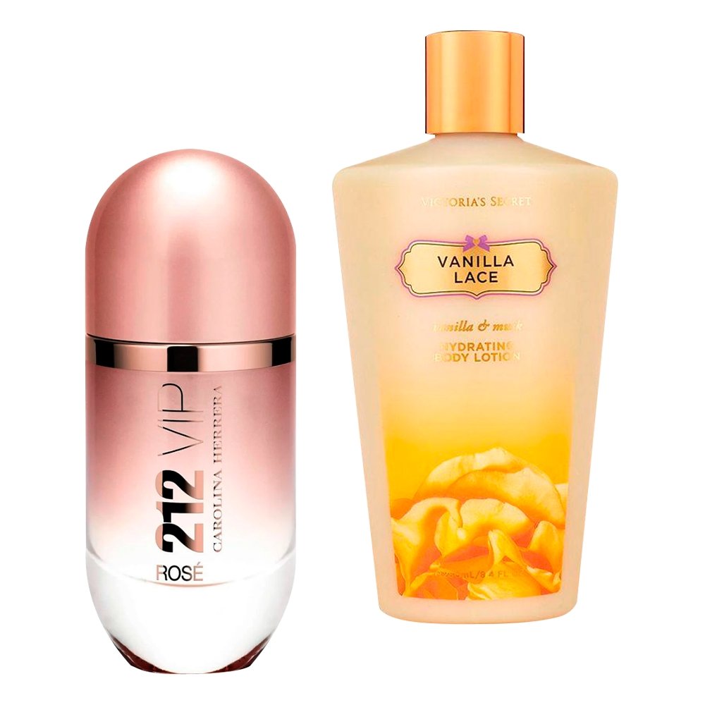 Combo Perfume 212 Rosé e Creme Victoria Secrets